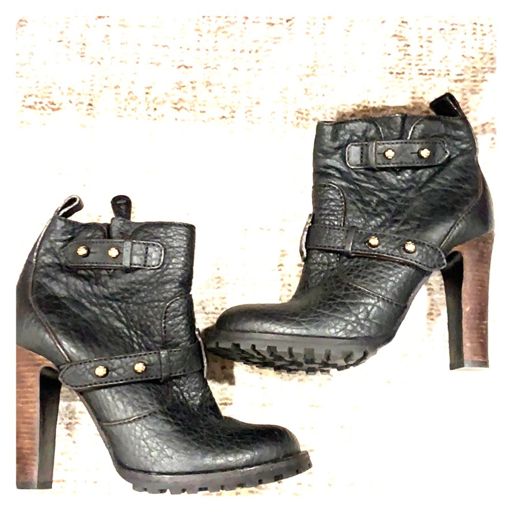 Tory Burch pebbled leather booties